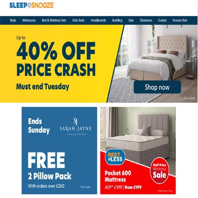 Sleep and Snooze Coupons